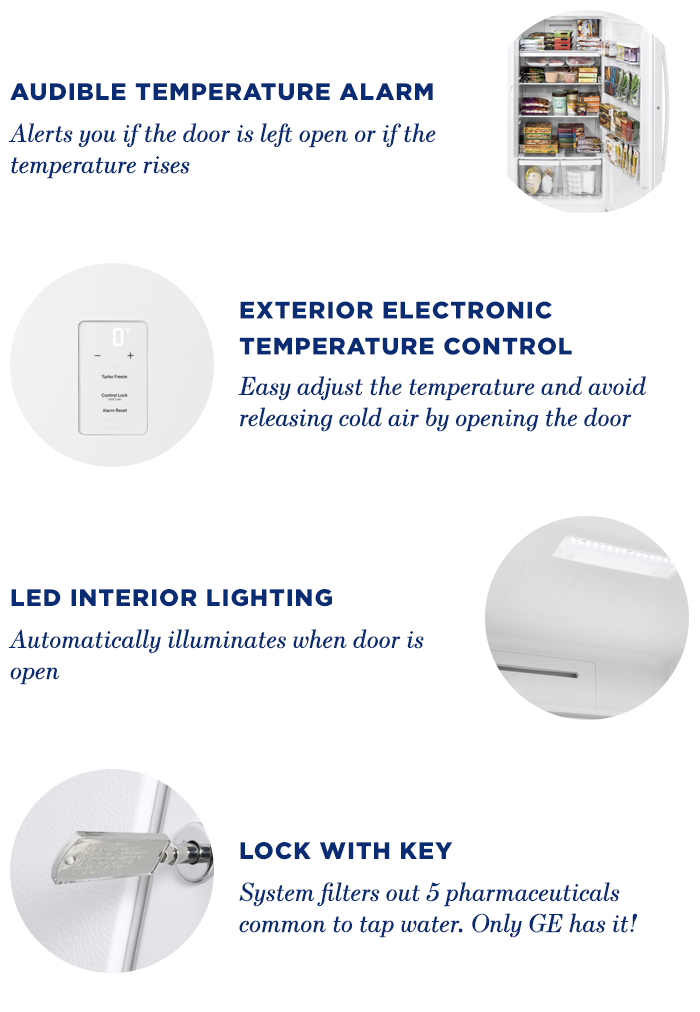 GE 21.0 cu. ft. FrostFree Upright Freezer in WhiteFUF21DLRWW The